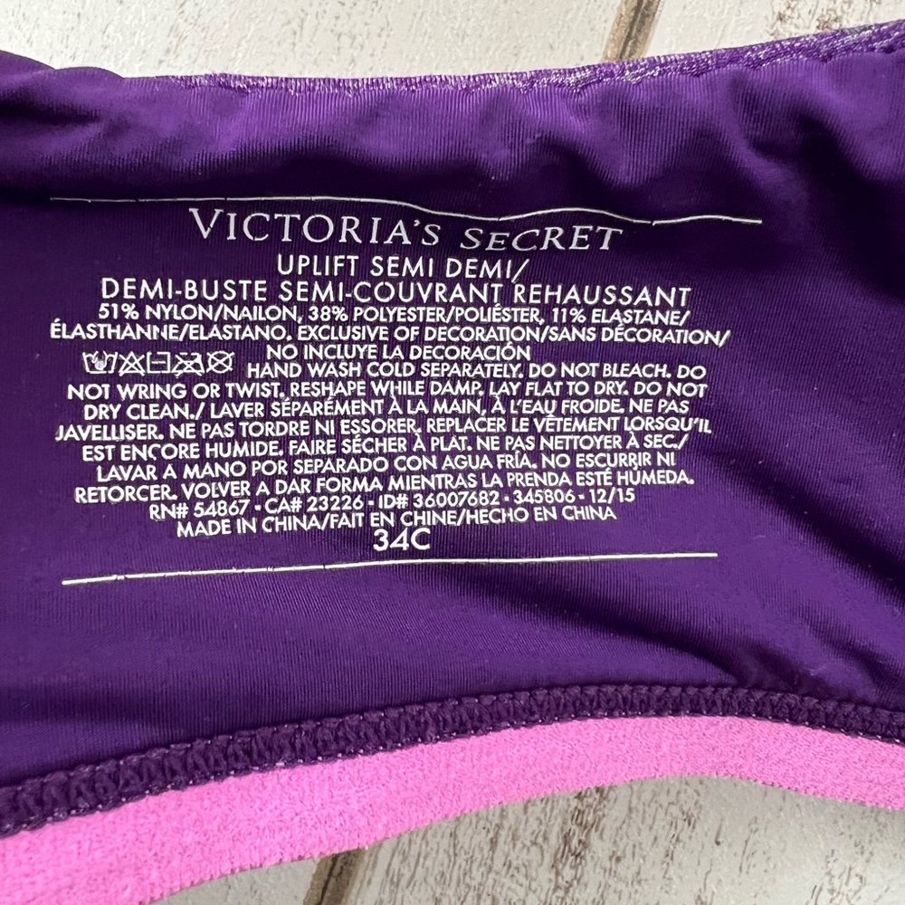 34C Victoria’s Secret Semi Demi Uplift Bra - Picture 8 of 9